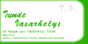 tunde vasarhelyi business card